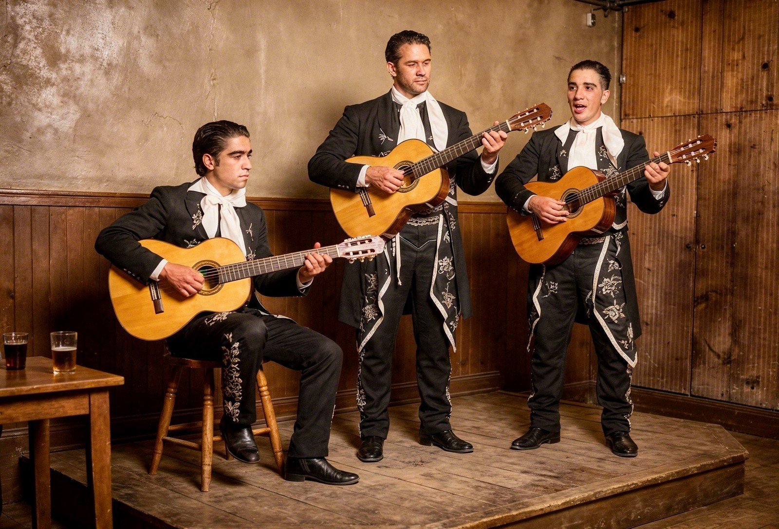 El Trío Juventud, Juan Farray, el tenor Calcines y José Bordón, en el Pabellón Recreativo