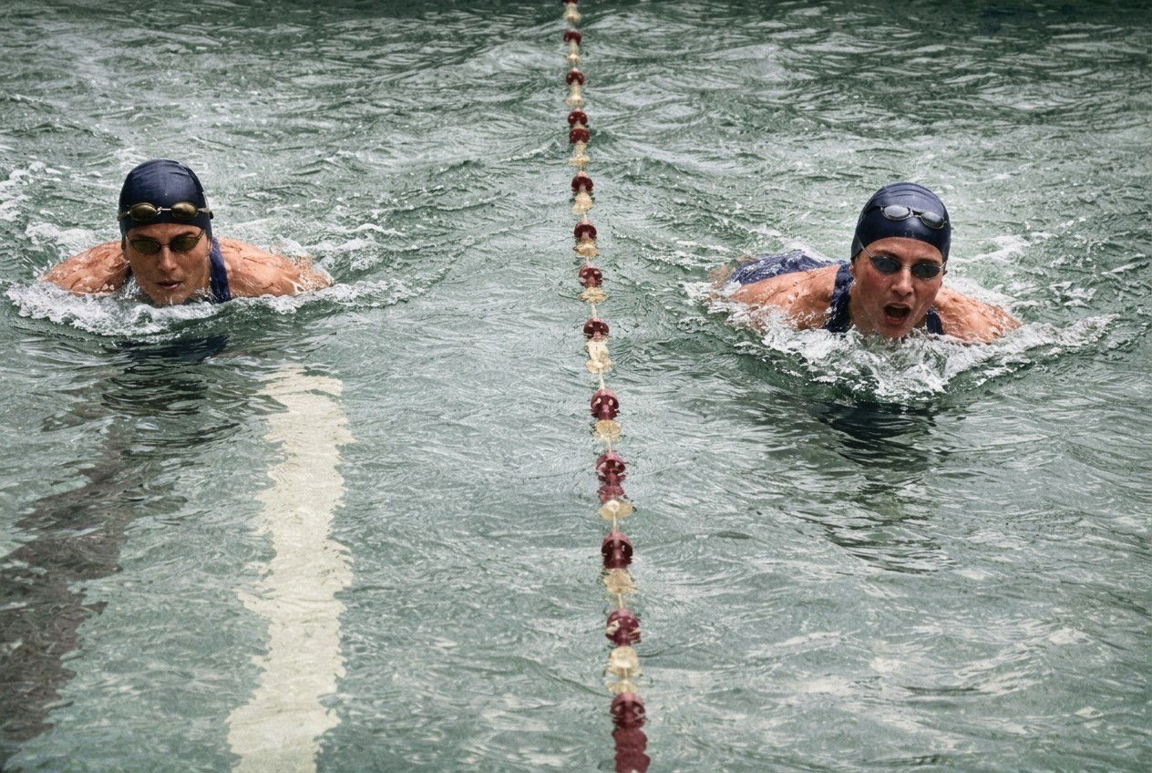 Los nadadores grancanarios sorprenden por su velocidad en los 100 metros libres