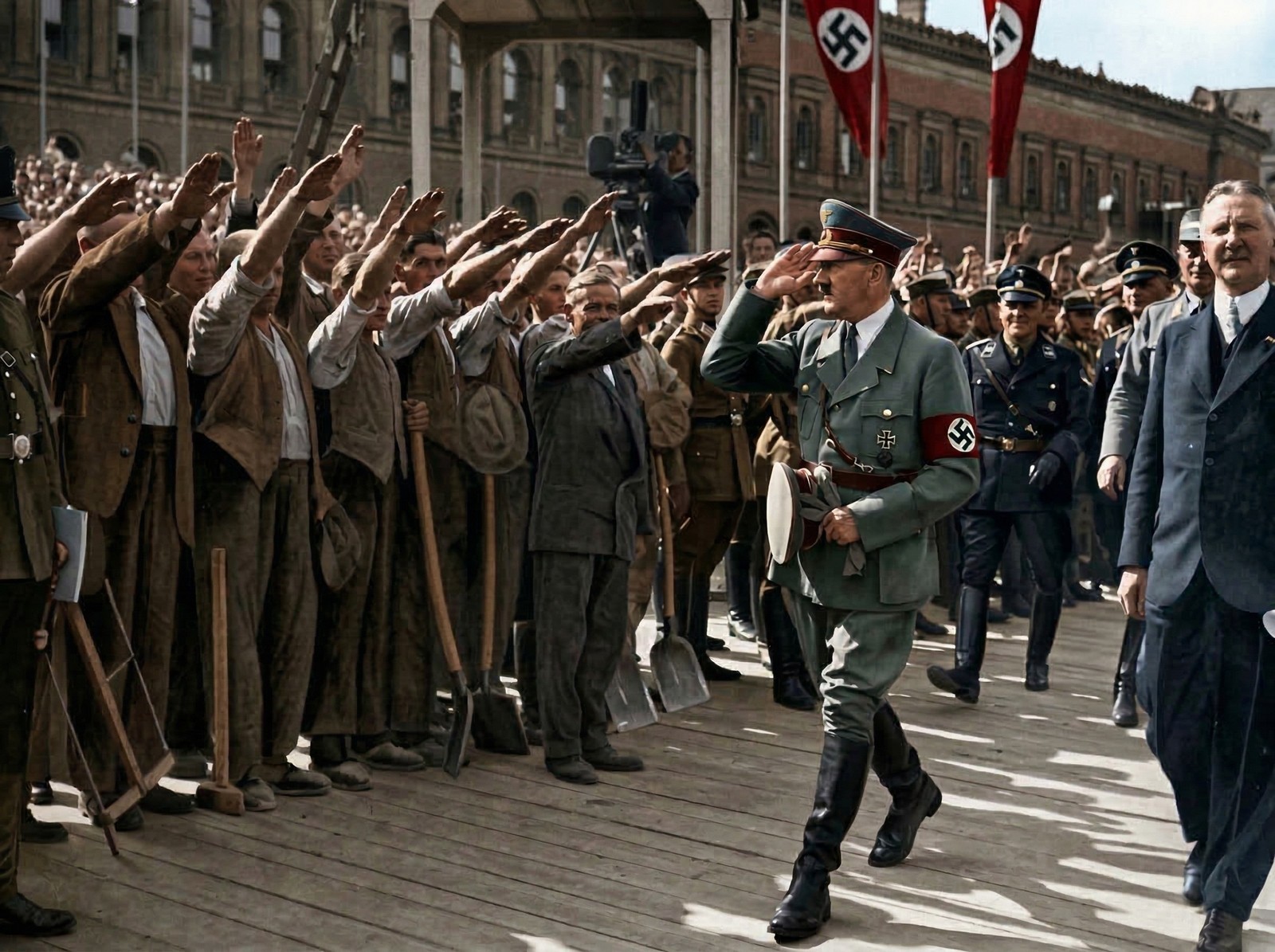 Un desfile histórico presidido por Hitler en Weimar