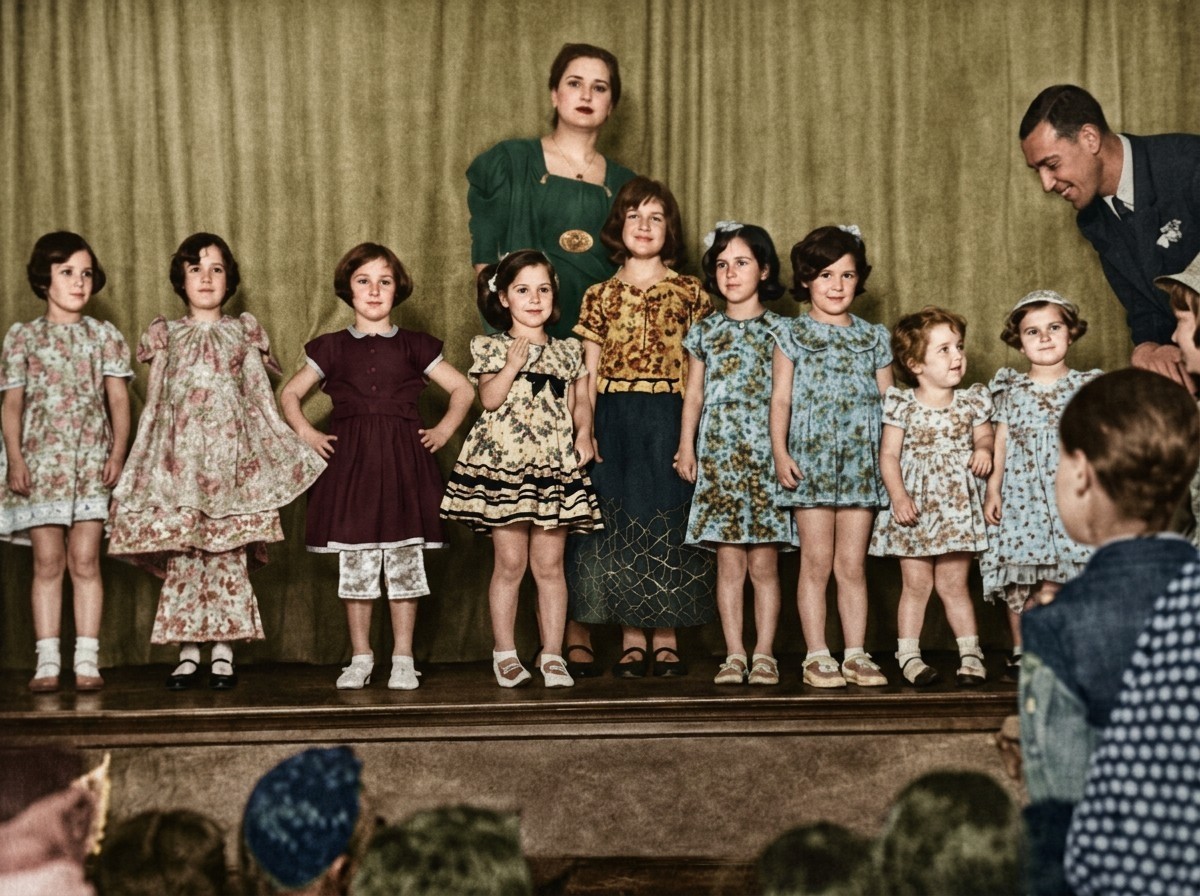 Antoñita Hernández Pérez, elegida como la niña Shirley Temple canaria