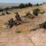 Soldados de aviación durante el avance sobre Somosierra