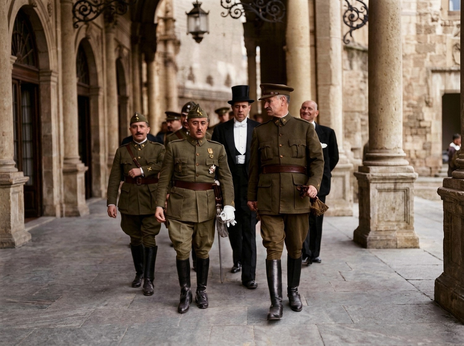 El general Franco viaja a Sevilla y se entrevista con Queipo de Llano, Orgaz y Varela
