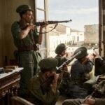Guardias de asalto en pleno ataque contra los elementos sublevados en Toledo